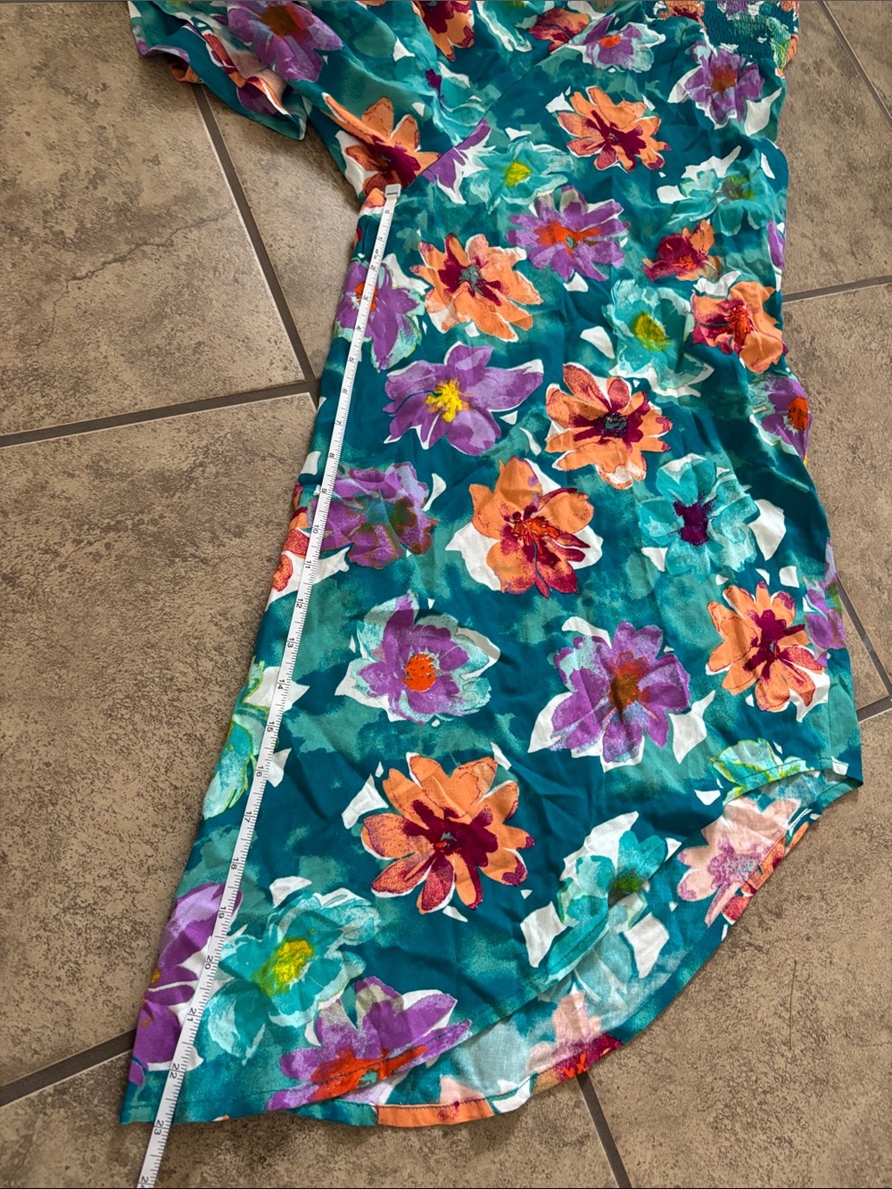 NWT Cato Spaghetti Strap Romper in “Paris Spring Tropic Teal” Size Medium - Picture 6 of 6